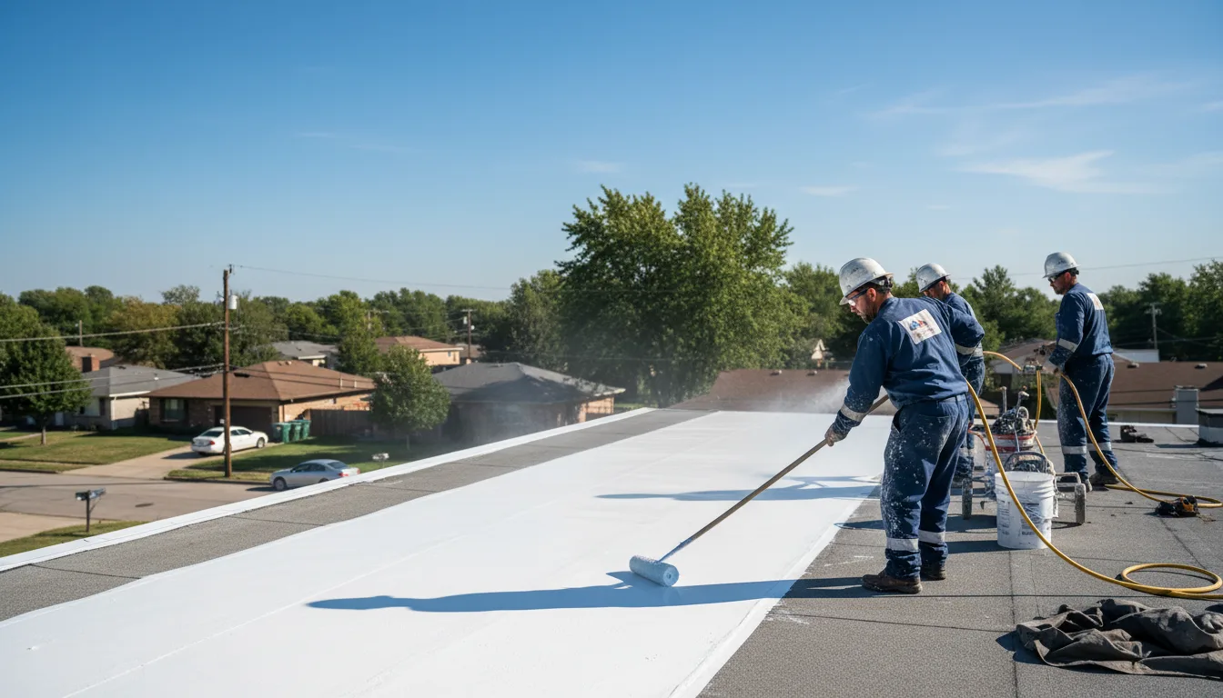 Commercial roof coating in Coats, NC near me